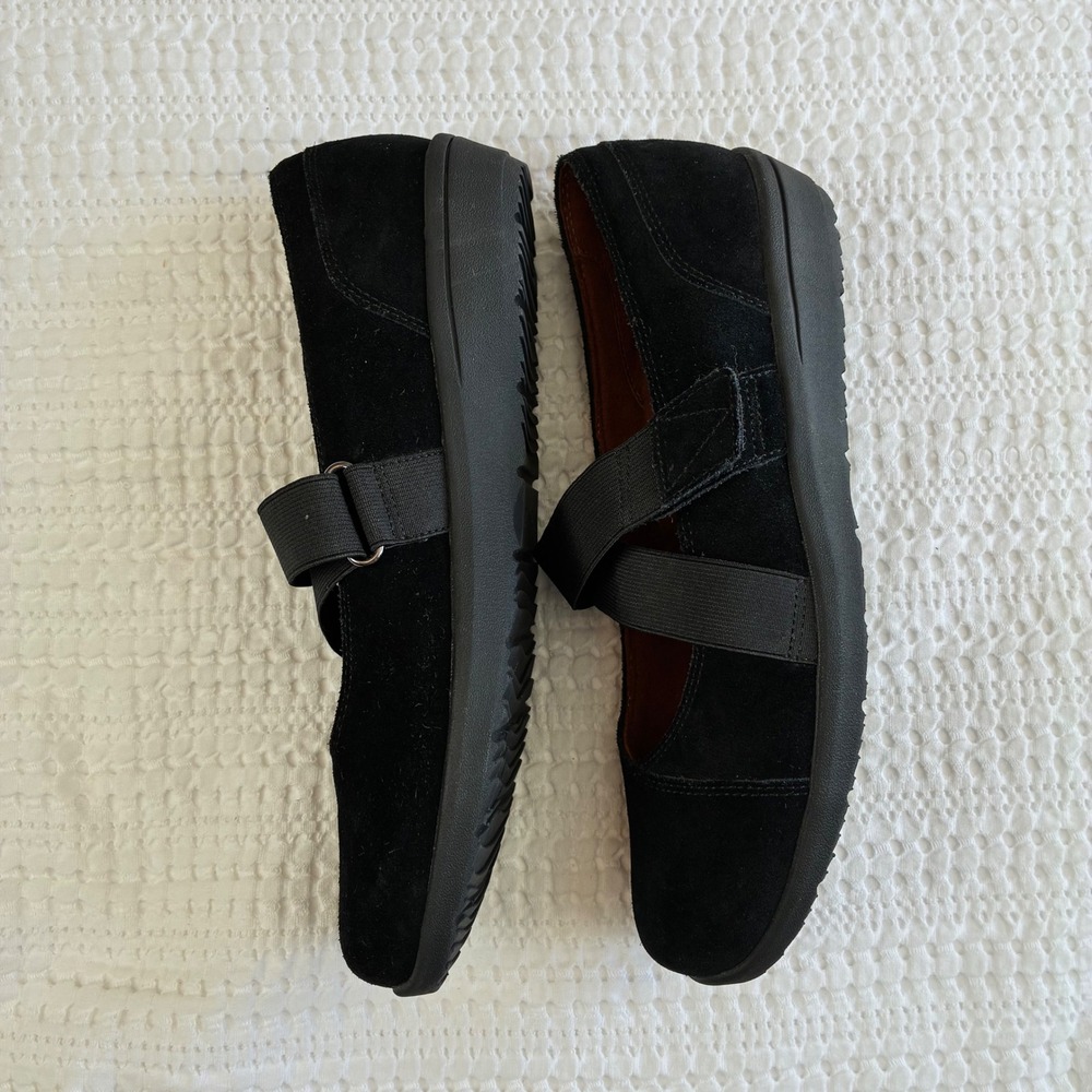 Vionic Shelby Mary Jane Black Suede Flat Hook and Loop Comfort Classic Women 8.5 - Picture 9 of 11